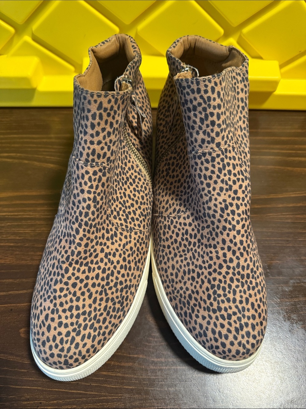Universal Thread Leopard Print Slip-On Ankle Sneakers - Tan/Black